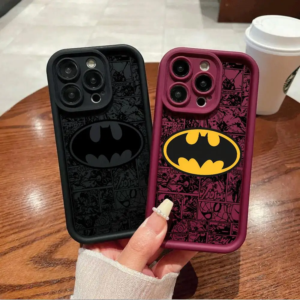 B-Batman Hero Logo TPU Soft Phone Case for iPhone 15 14 13 12 11 Pro Max XR XS X 7 8 Plus SE Silicone Cover