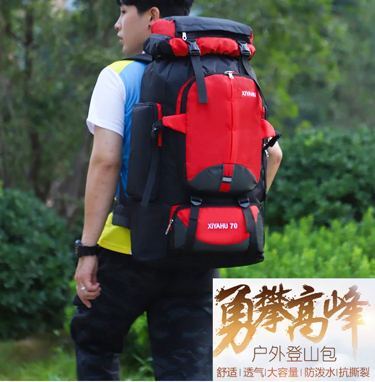Hiking Backpack 70L Oxford Large Rucksack for Travelling Camping Hunting Bag Waterproof Lightweight backpacks sac Mochila hombre