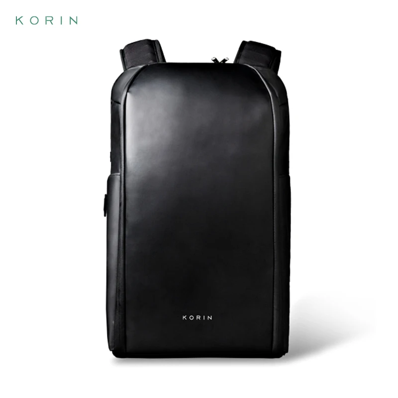 KORIN New 15.6 Inch PU Backpack Waterproof and Anti-theft School Bag Business Backpacks Men\'s Backpack Unisex Backpack Couples