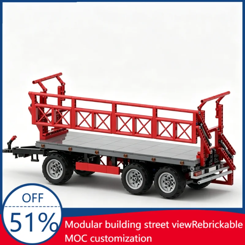 1026 PCS Bale Trailer for Claas 42054 Xerion Technic Building Blocks Model Custom Puzzle DIY MOC Assembly Educational Toy Gift