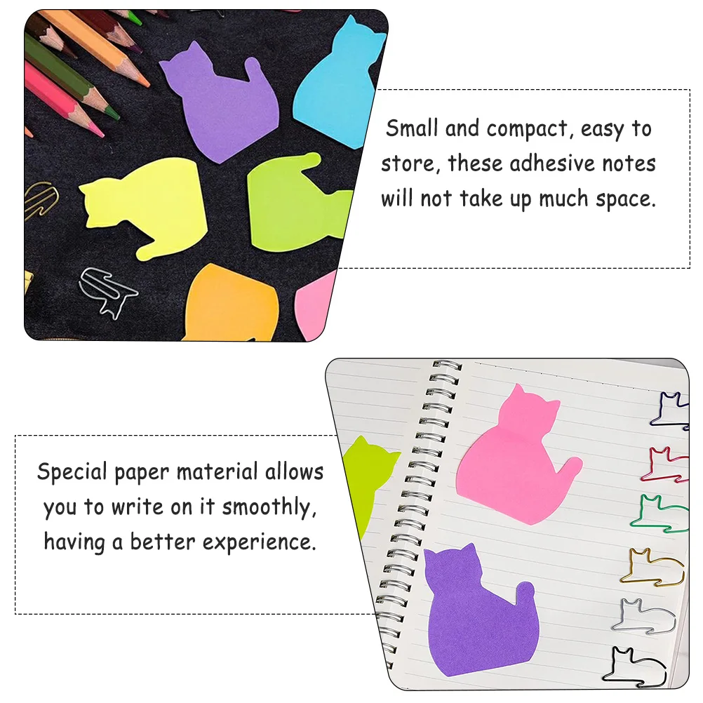 12 قطعة من لوحة مذكرة لاصقة محمولة كرتونية لمجلة المدرسة والمكتب وقائمة المهام وملصقات الملاحظات الورقية للتذكير #1