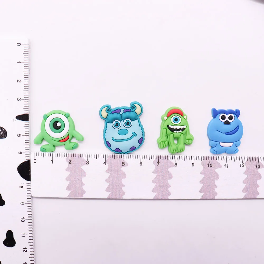 1-8PCS Miniso Disney Monsters, Inc Sullivan PVC Shoe Charms For Clogs Pins Hole Slipper Decoration Sandals Shoes Accessories