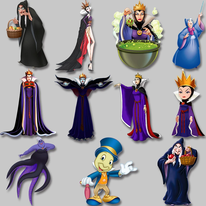 

Villains Cartoon Fairy Snow White Apple Vicious Queen Printed Ironing For Clothing Stickers Printed Decoration Appliques