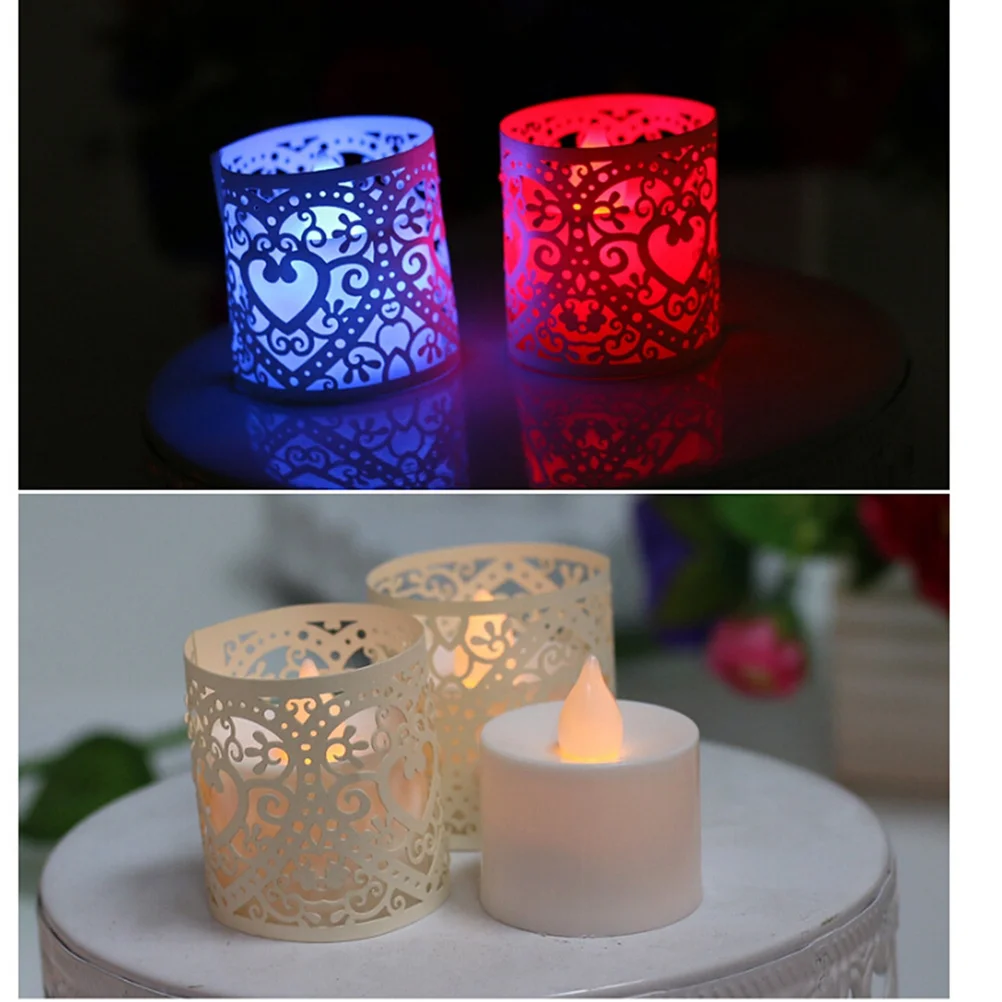 

50Pcs Heart Wrap Hollow Cut Floral Lace Paper Wrappers Decoration for Wedding Birthday Party Baby Shower Beige