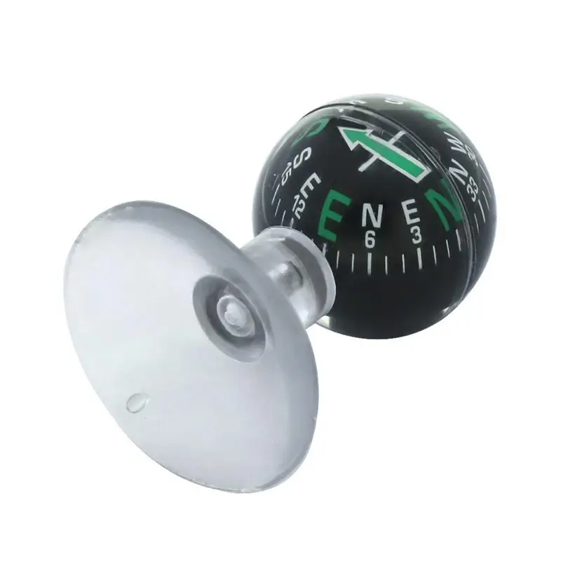 Dashboard Compass For Cars Multi-Functional Guide Ball Shaped Compass Boat Compasses With Suction Cup Dashboard Ornaments For