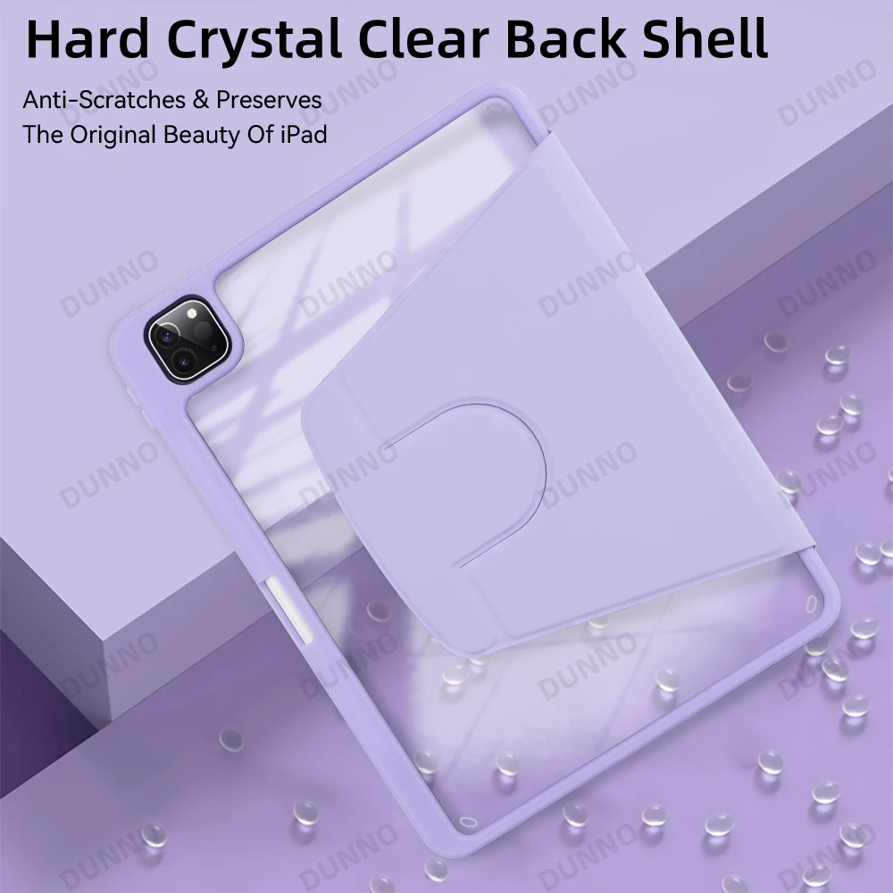 لباد 360 °   حافظة دوران لهاتف 2024 Air 11 13 M2 Pro 11 13 M4 Air 4 5 10.9 iPad 7/8/9/10th Generation Mini 6 حافظة تابلت