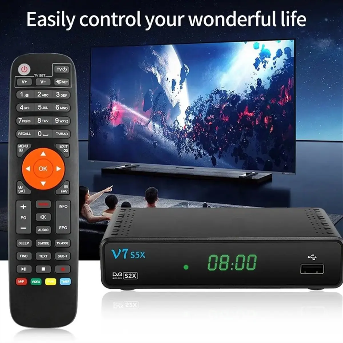AT42  for V7 S5X Remote Control High Performance & User-Friendly Interface TV Box Replacement Remote Control