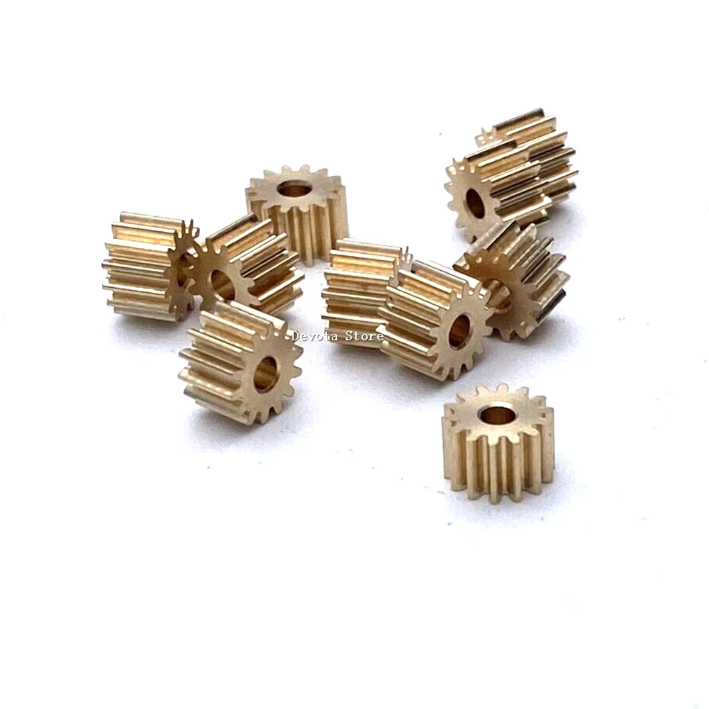 0.4M Copper Gear 6/7/8/9/10/11/12/13/14/15/16/17/18 Teeth Precision Machinery Gears Metal Model Gear DIY