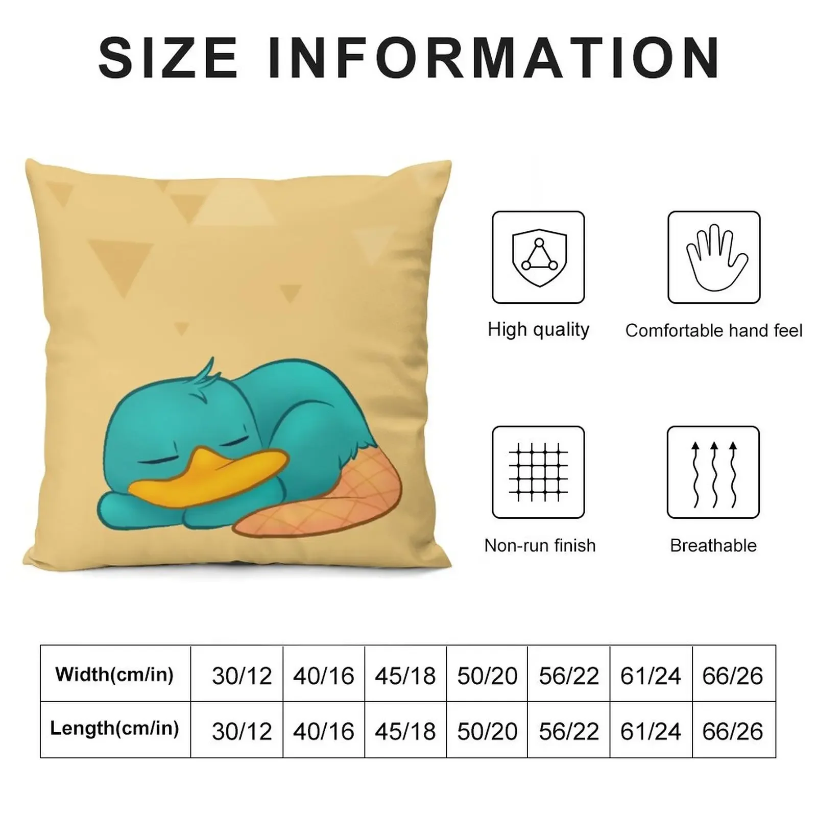 The Napping Little Platypus Throw Pillow Sofa Pillow Cover Cushion Child pillow