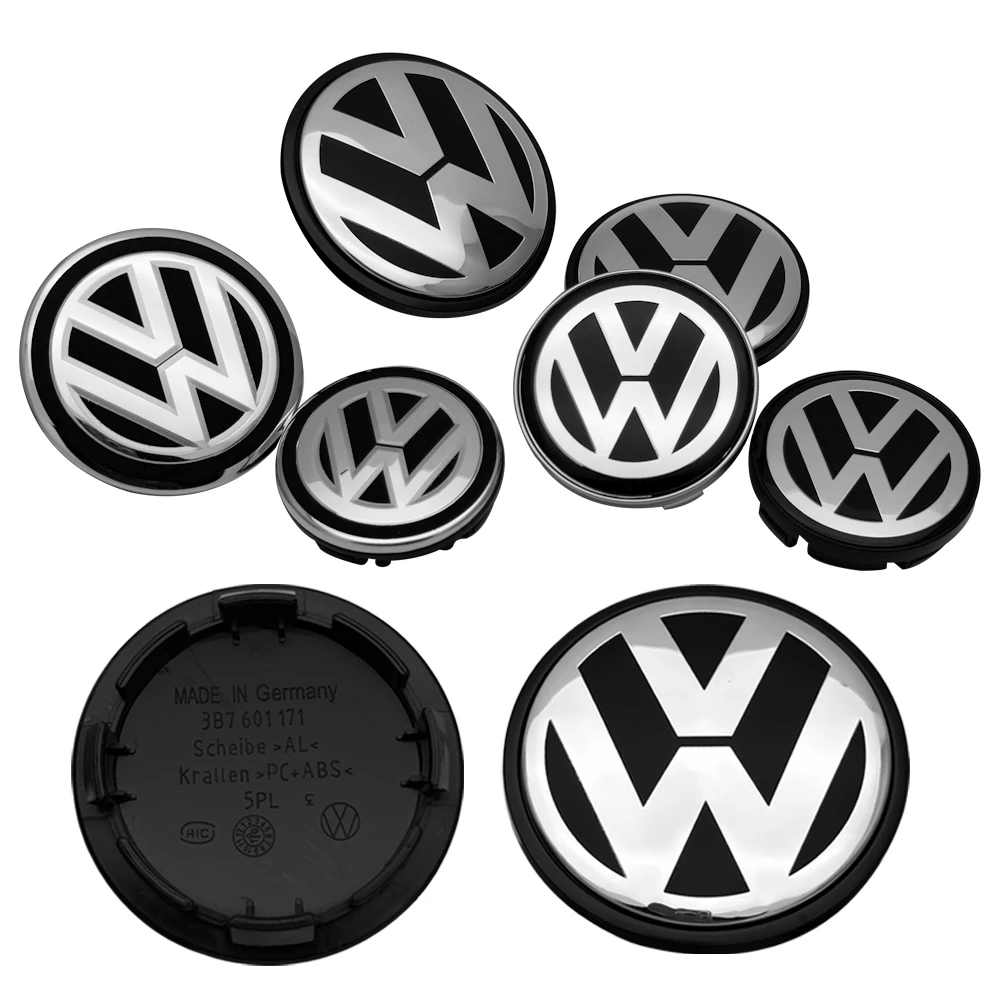 4pcs/set 56mm 65mm 70mm Car Styling Wheel Center Cap Hub Covers Badge Accessories For VW Volkswagen Jetta Golf Polo Passat Bora