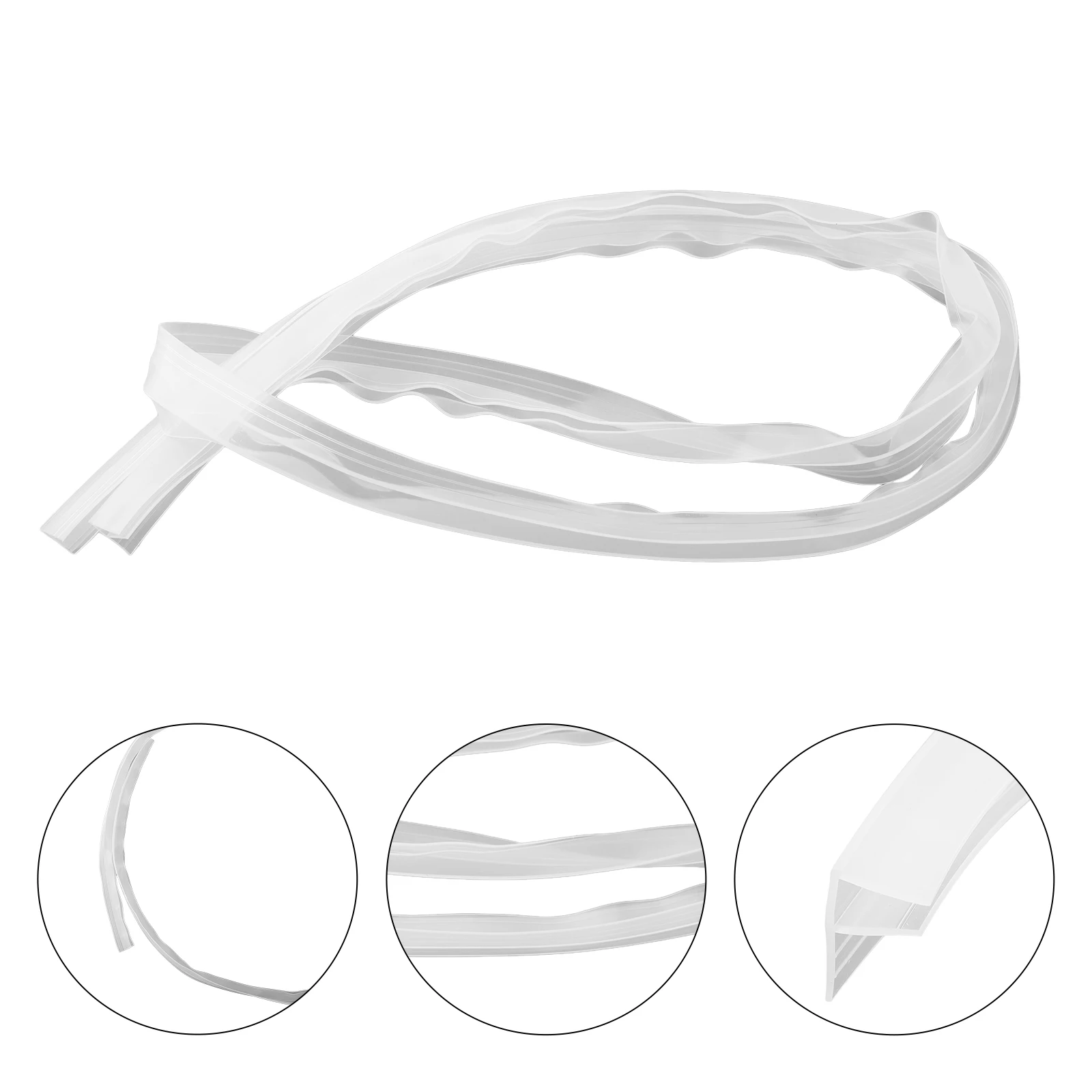 Strisce sigillanti per porte in vetro a forma di F/U Strisce meteorologiche per doccia da bagno in silicone Tappo antispiffero Sigillatura per porte per balconi da ufficio 6/8/10/12mm