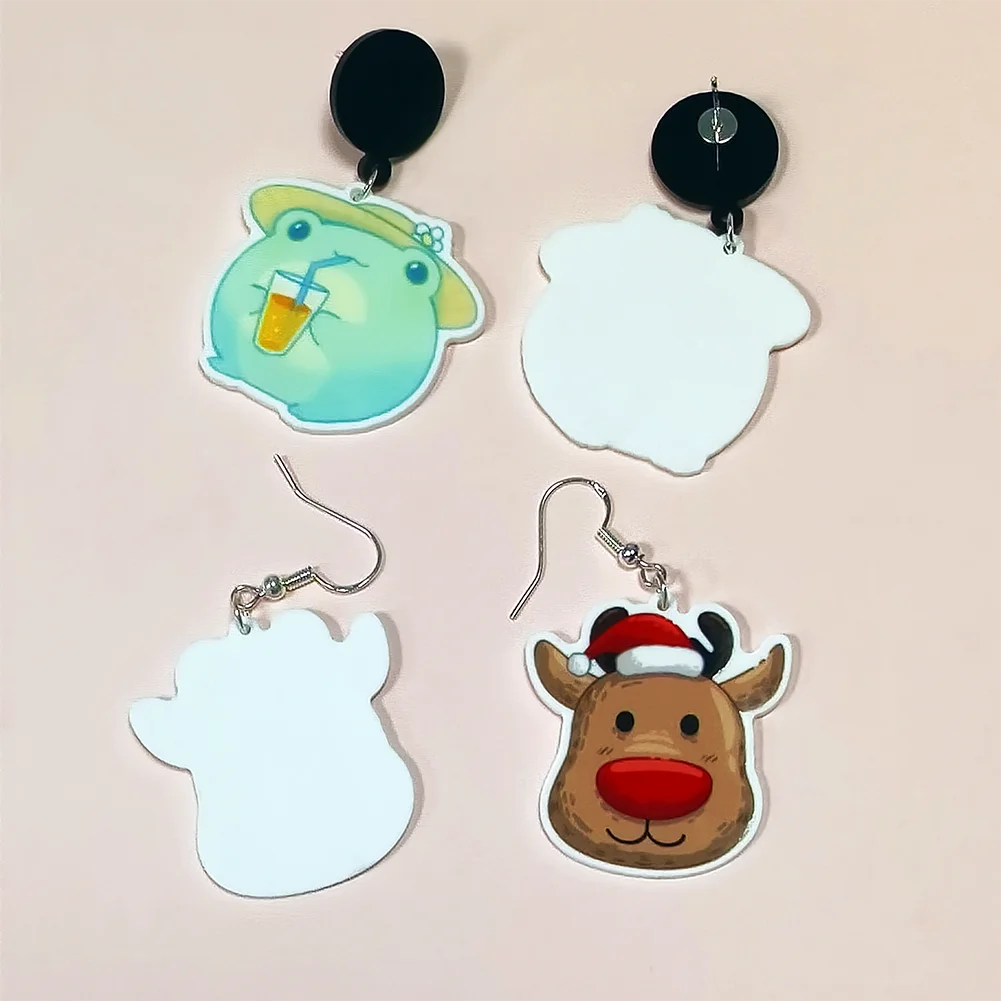 

Custom Acrylic Black Drop Earring Handcrafts Pendants Dangle Earrings Resin Epoxy Jewelry Gifts Friend