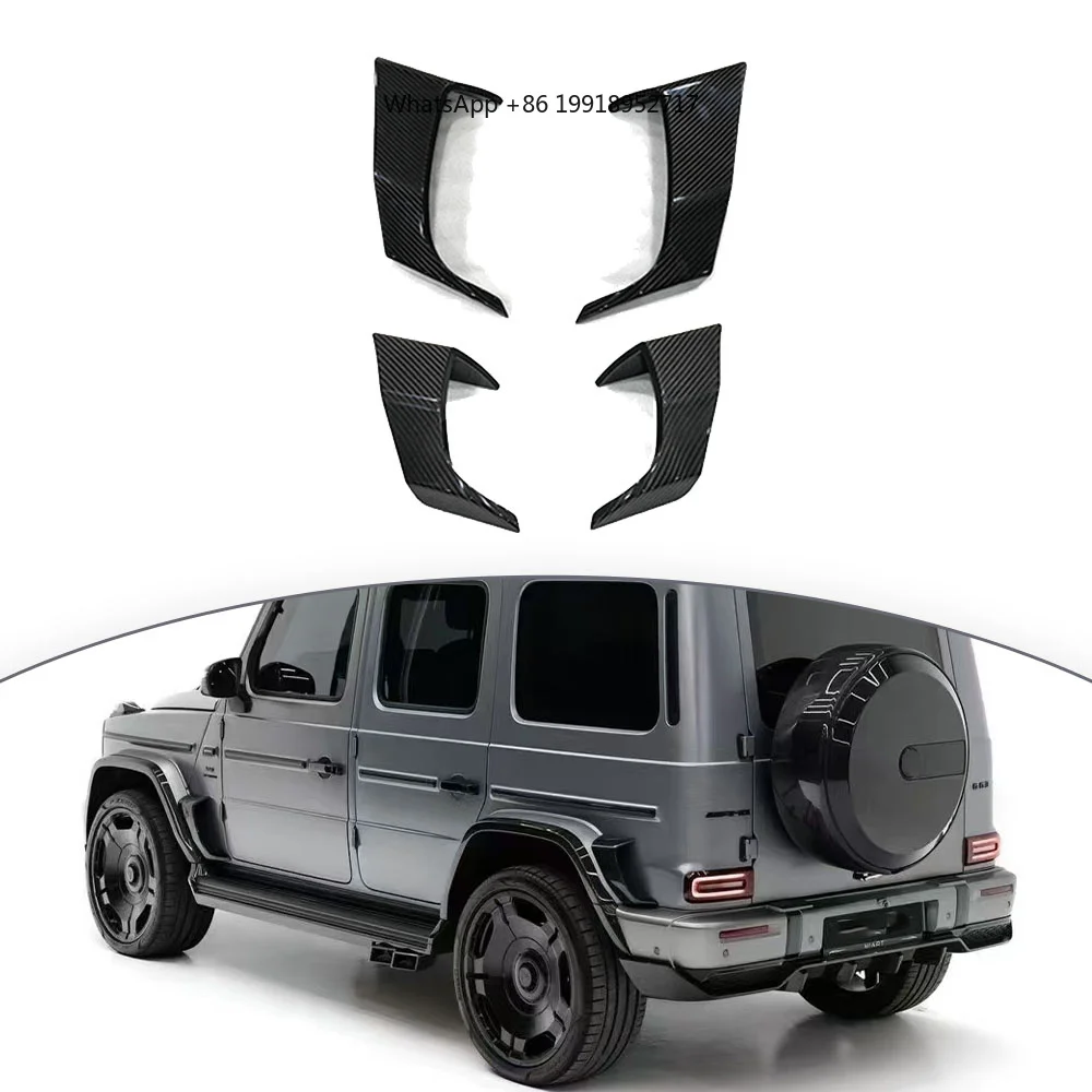 

2025+ G Class W465 G63 TOP Style Side air Vents 4 Pcs Dry Carbon Fender Air Vent Covers G63 Exterior Trim Carbon Black Accessory