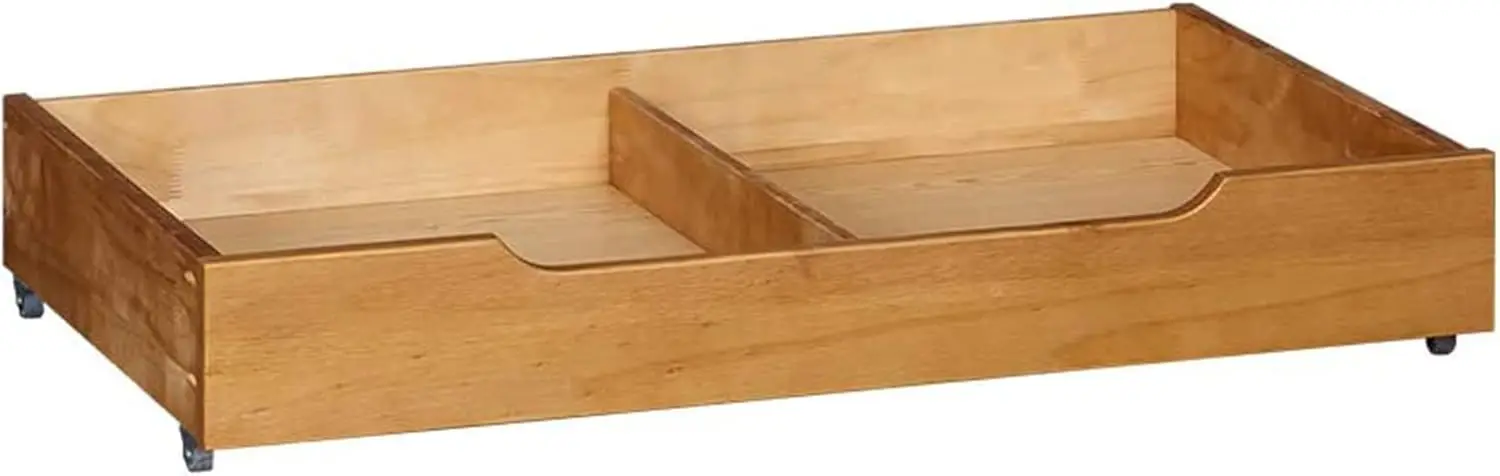 

Solid Wood Under Bed Storage Drawer with 4-Wheels for Bedroom,Wooden Underbed Storage Organizer,Suggested for Queen