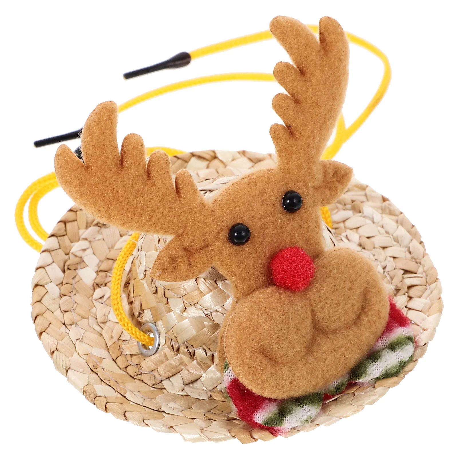 

Cartoon Hamster Hat Christmas Cap Adjustable Small Animal Xmas Cap Elk Theme Pet Accessories Hamster Lovely Hat