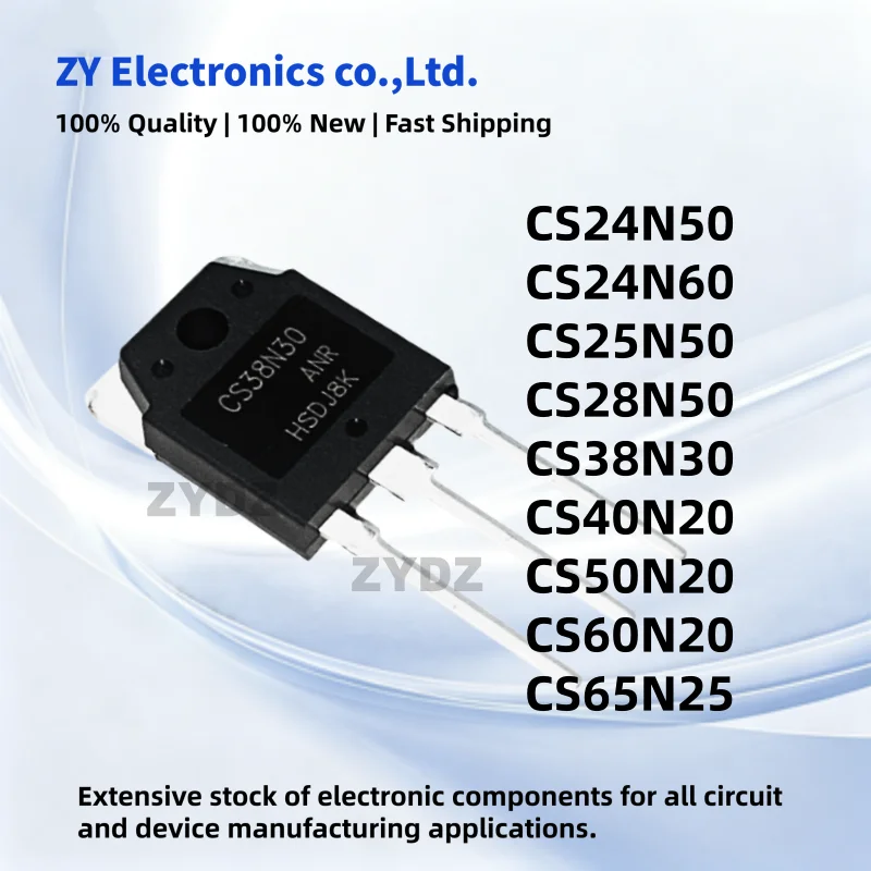 5PCS New CS24N50 CS24N60 CS25N50 CS28N50 CS38N30 CS40N20 CS50N20 CS60N20 CS65N25 TO-3P MOS Transistor