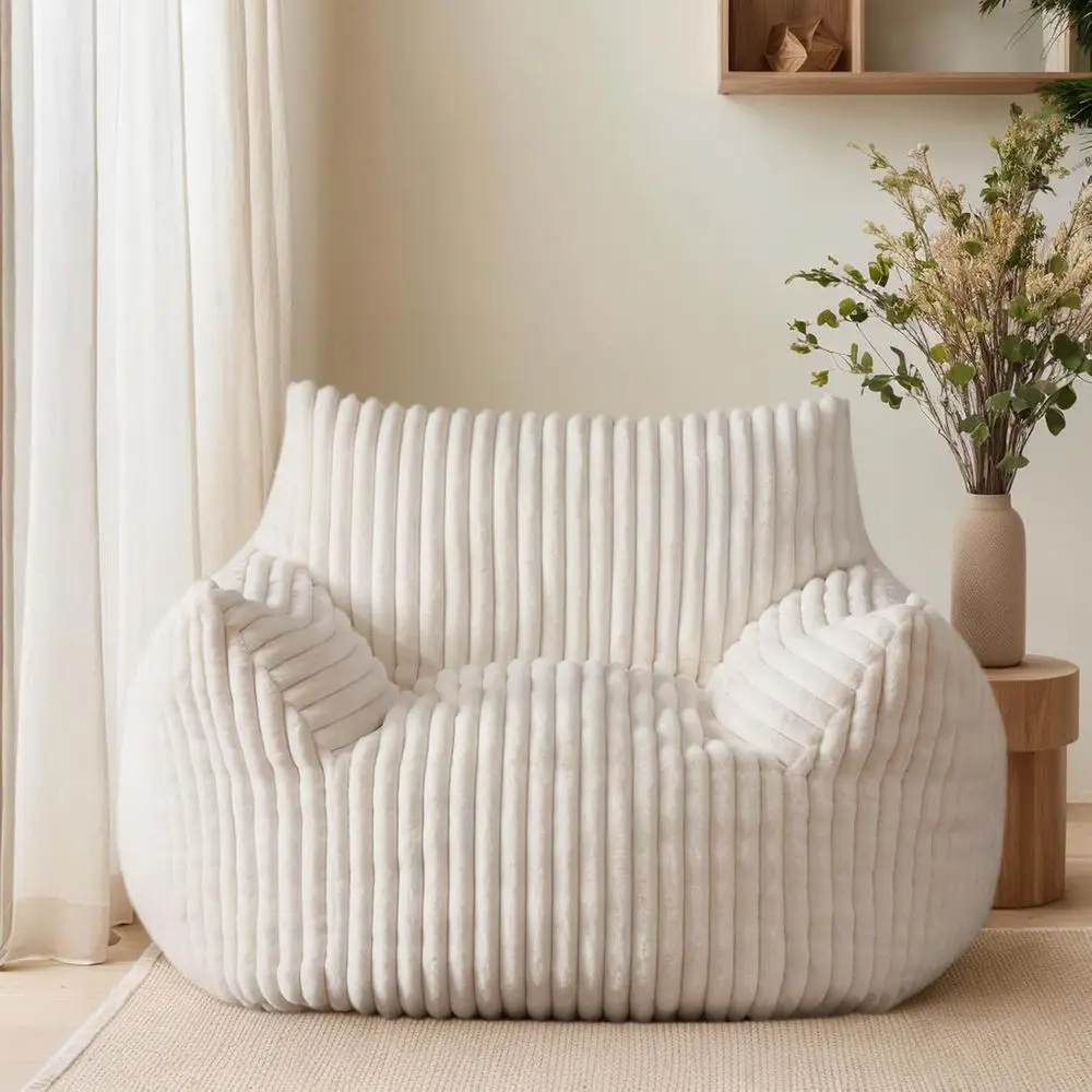 

Large Bean Bag for Adults - Comfortable Lounge Chair or Bedroom Couch Alternative