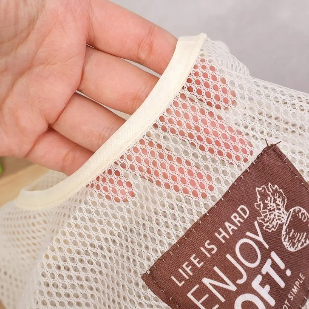 Vegetable Underwear Socks Sundries Storage Bag Widen Handle Hollow Hanging Net Organizer Large Capacity Reusable
