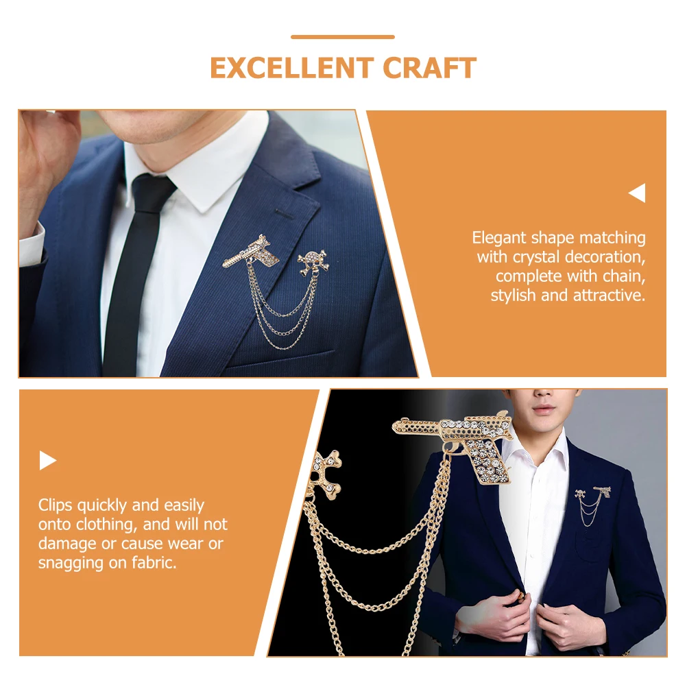 حجر الراين الجمجمة بروش دبوس للرجال النساء البدلة اكسسوارات فستان كليب التلبيب دبوس طوق سلسلة سترة كليب دبابيس الموضة #5