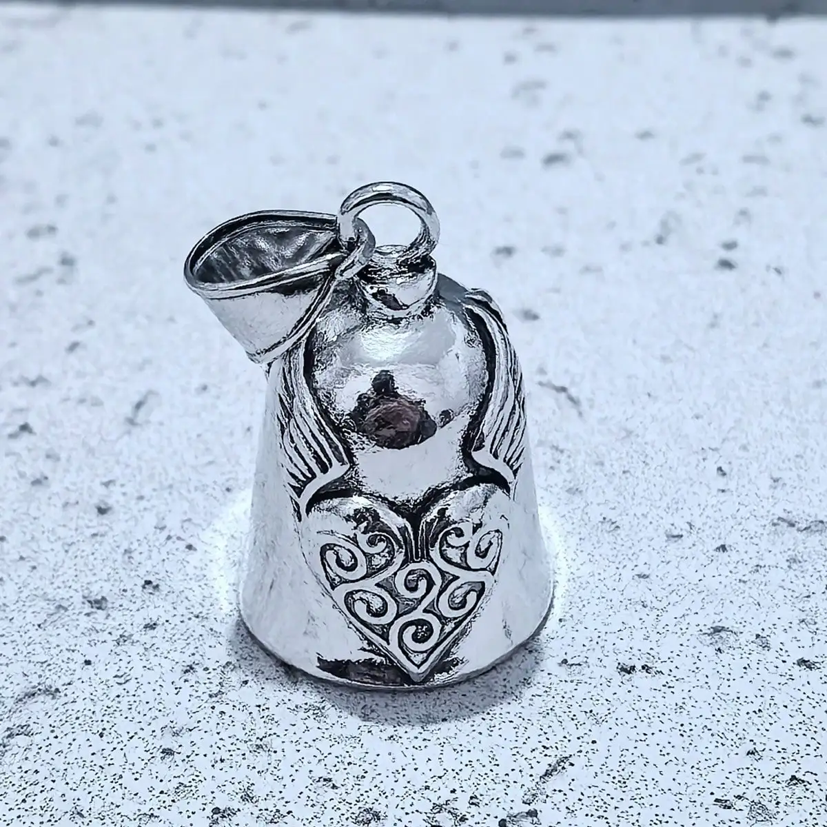 Motorcycle lucky riding family bell key chain for good luck prayer hand bell lucky riding bell