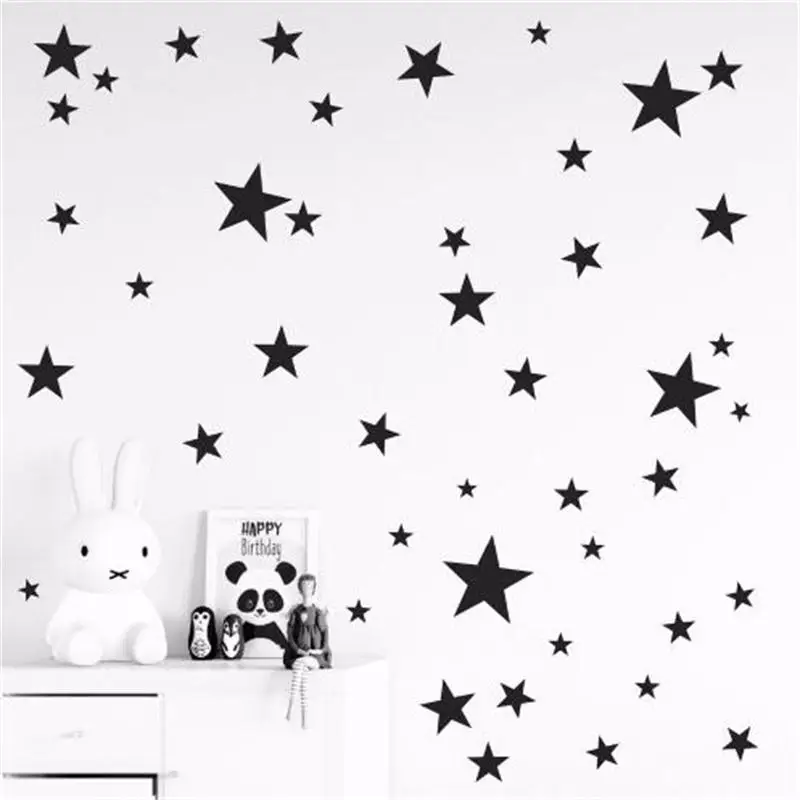 

New 45/24pcs Cartoon Starry Wall Stickers For Kids Rooms Home Decor Little Stars Wall Decals Baby Nursery DIY Vinyl Art Mural