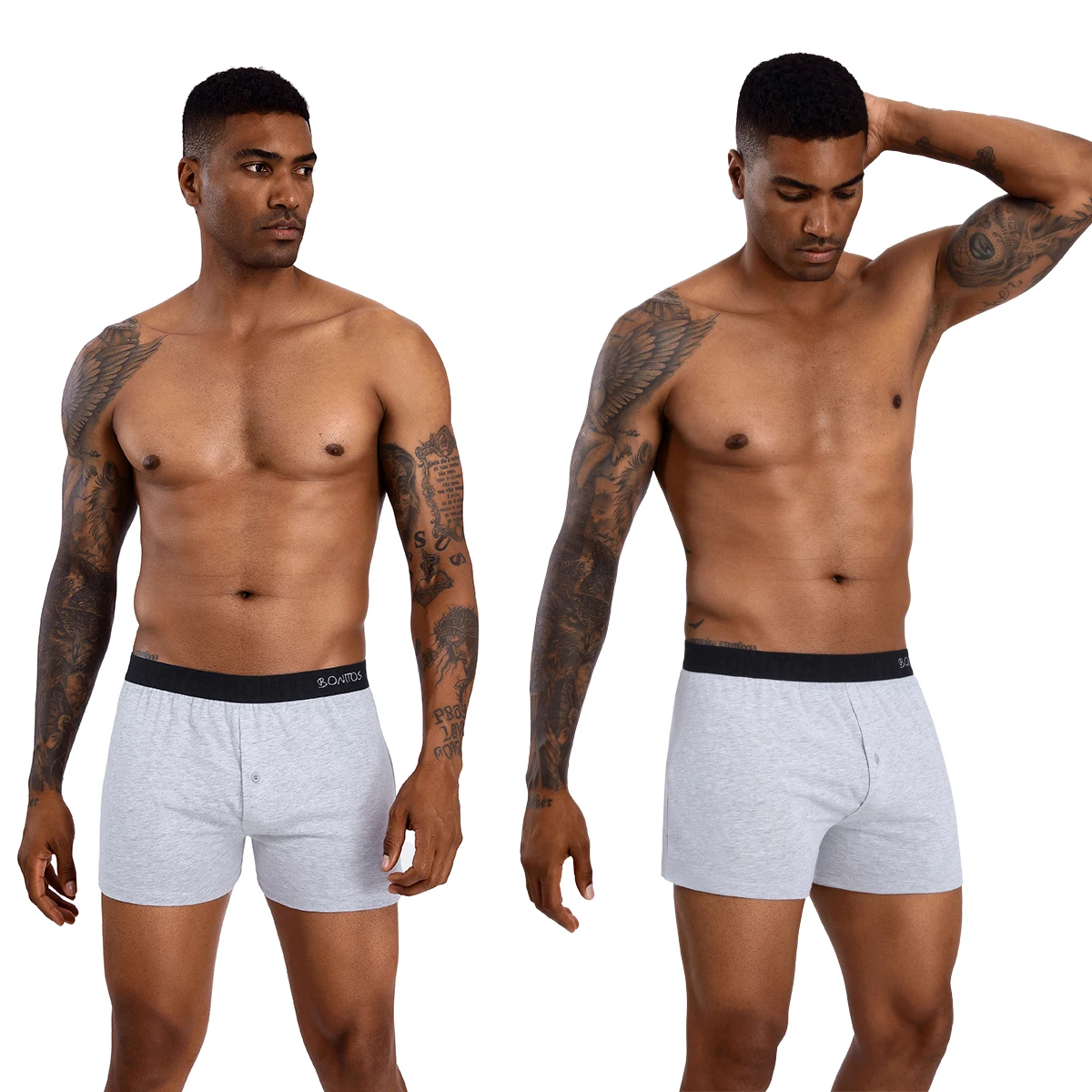 4pcs Reflective Men\'s Panties Open Front Boxers Men Underpants Cotton Loose Male Boxer shorts Sexy Man Underwear Trunks