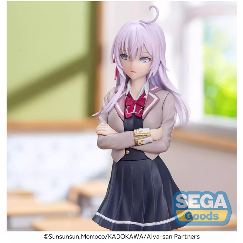 SEGA Luminasta Alya Sometimes Hides Her Feelings In Russian Alisa Mikhailova Kujou School Uniform Anime Action Figures Model Toy