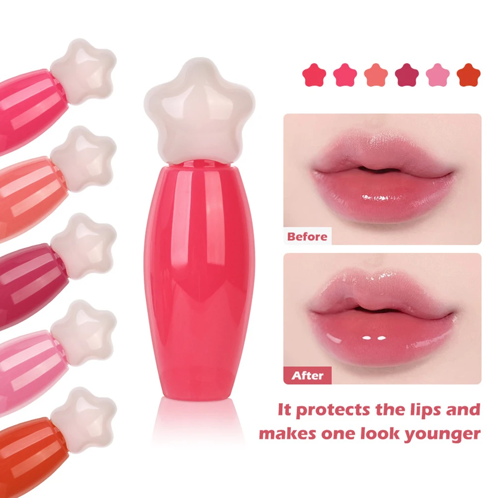 

Mini Popsicle Lip Gloss Private Label Cooling Plumping Long-lasting Moisture Custom Logo Star Shaped Lid Makeup Wholesale Vegan
