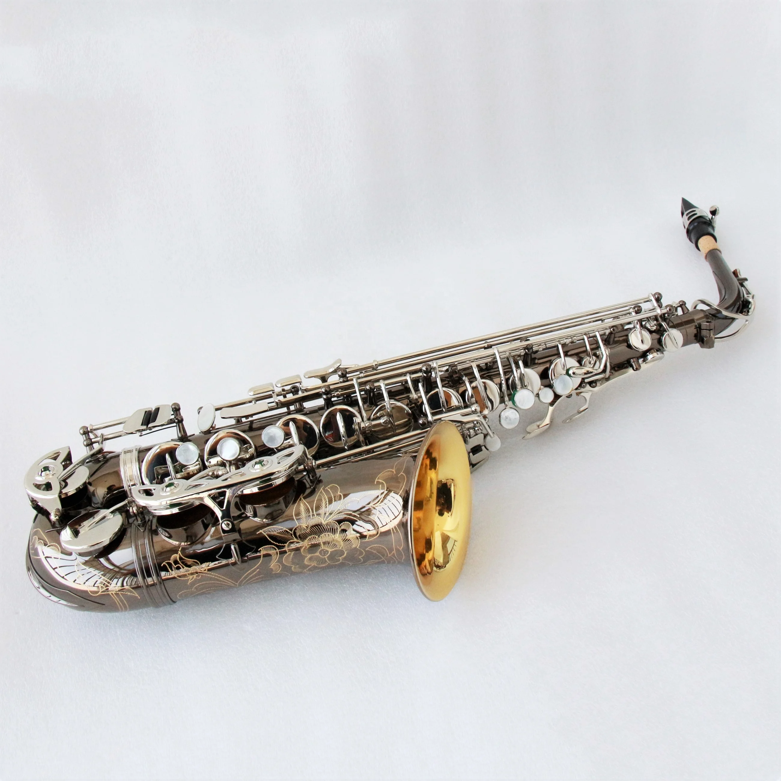 Nice price alto saxophone professional saxophone alto Black nickel plated saxophone high quality