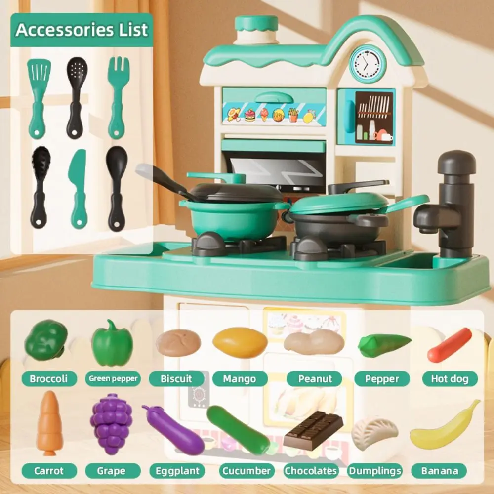 ألعاب المطبخ المحاكاة الإبداعية DIY الملونة التظاهر الطبخ التعليمية التفاعلية تقليد مجموعة ألعاب الطبخ