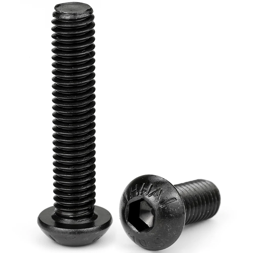 2-50 قطعة مسدس المقبس زر مسمار لولبي الرأس 10.9 الصف الكربون الصلب M1.6-M12 ألين المسمار المستديرة ل الطريق دراجة نارية جبلية