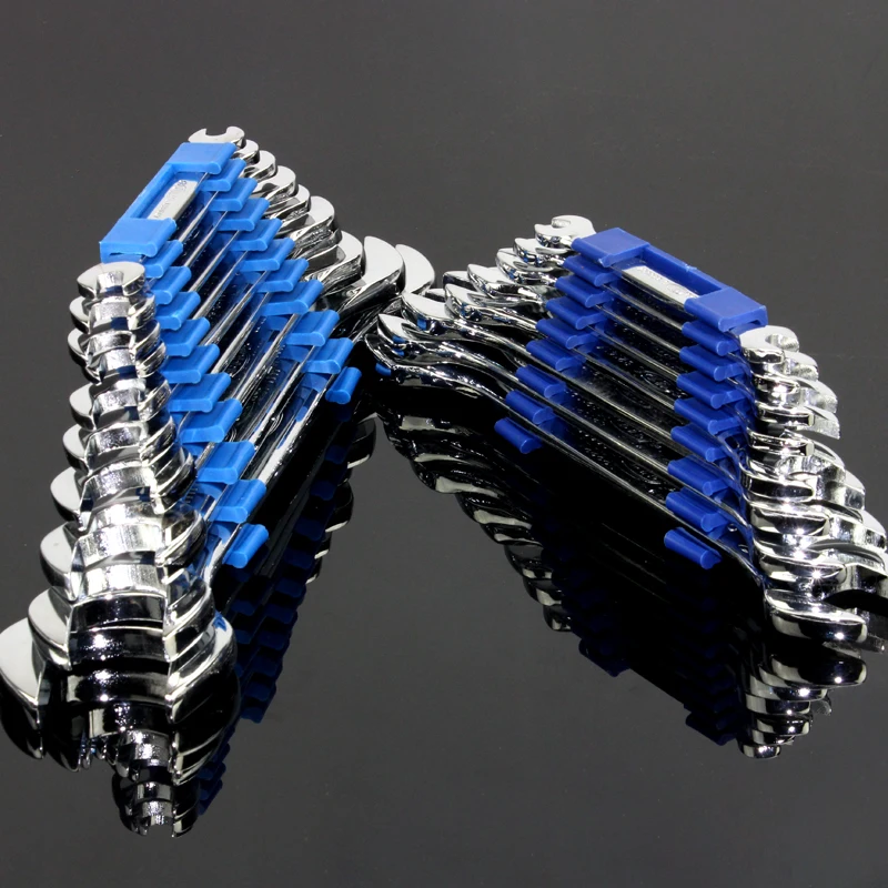 Juego de llaves de doble cabezal para reparación de coche, juego de 10 piezas, combinación 6-32, llave hexagonal para tuercas hexagonales, herramienta de Hardware