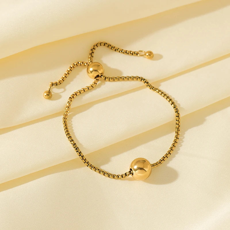 EILIECK 316L Edelstahl Goldfarben Perlenkette Armband-Set für Damen Neues Trendiges Schmuckset mit Kordelzugkette – Detail 14