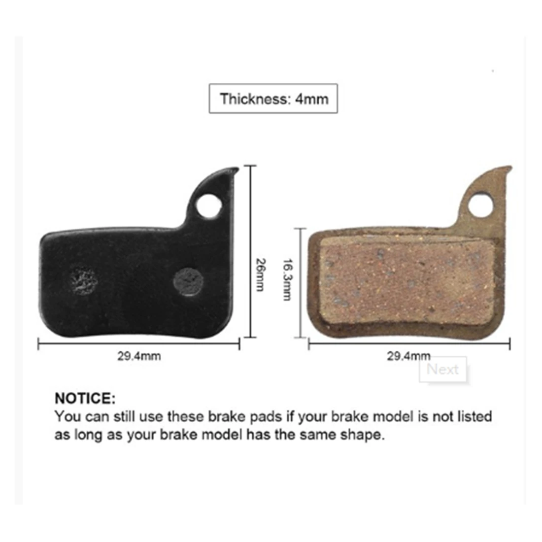 

ABMW-2Pairs Organic Bike Brake Pads Cycling Road Bicycle Resin Disc Brake for Red 22 B1 Force 22 CX1