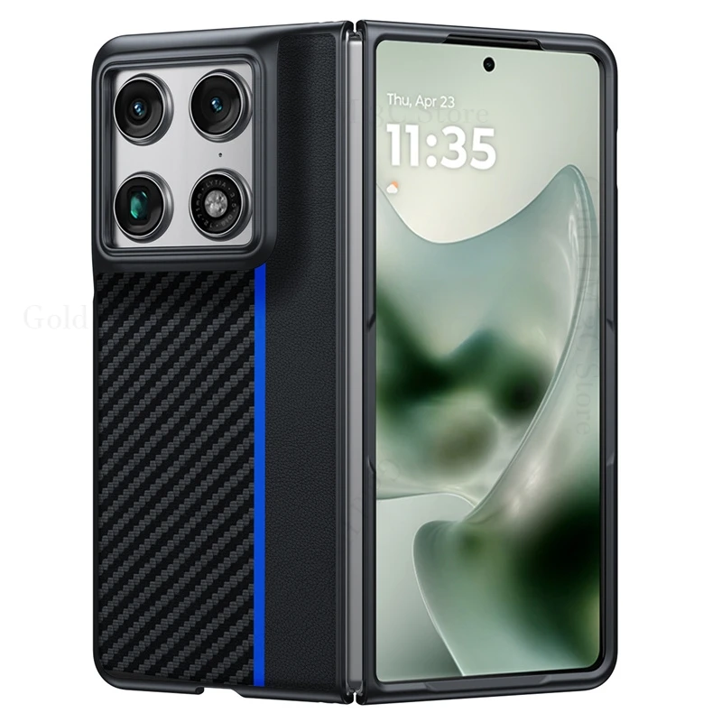 

Fundas For Motorola Razr Fold 5G Kevlar Fiber Leather Spliced Shockproof Case For Moto Razr Fold Stitching Protective Hard Cover
