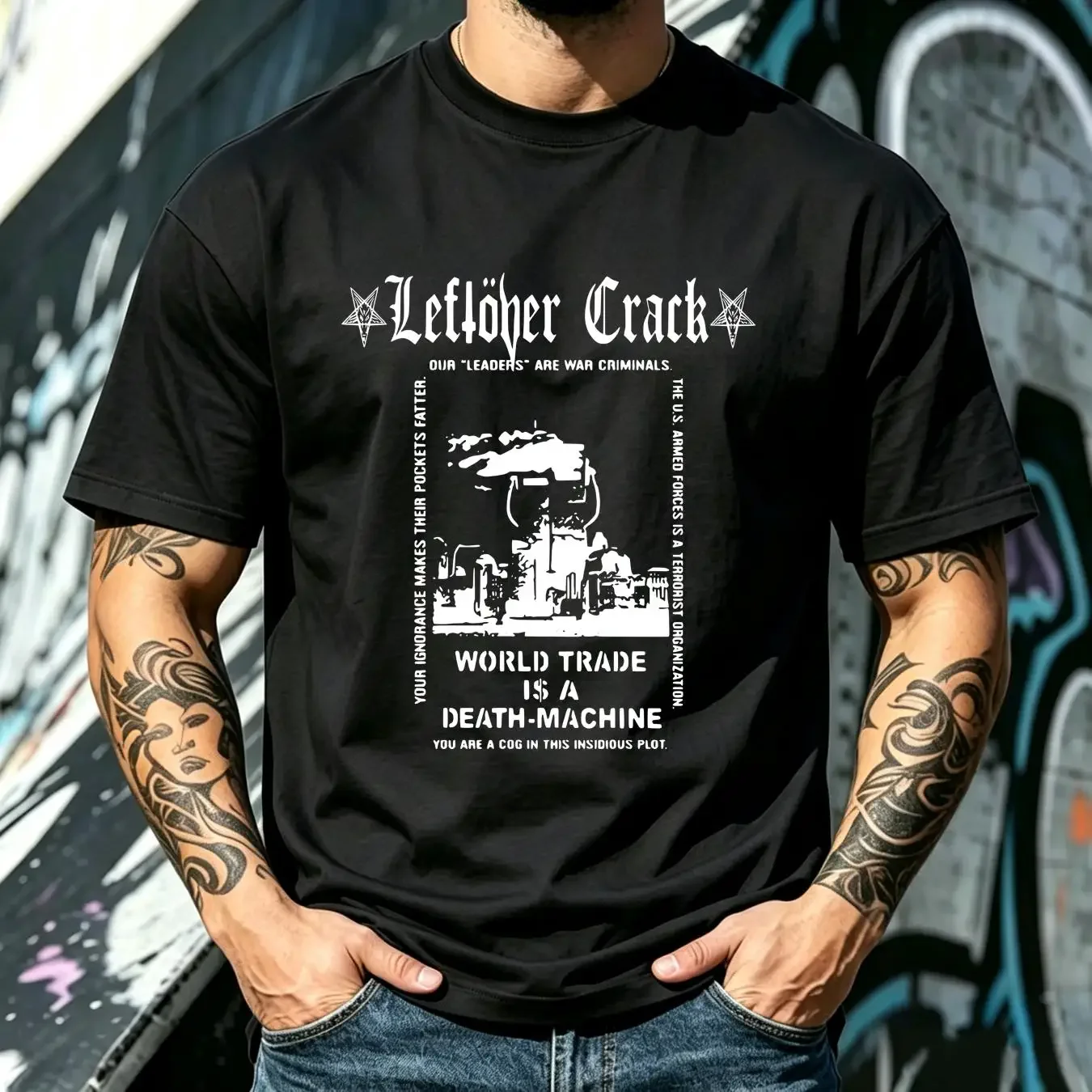 washed T Shirt Leftover Crack Star Band Black Gifl For Fan Size S 4XL EG638 jfif vintage Washed graphic Stylish Unisex