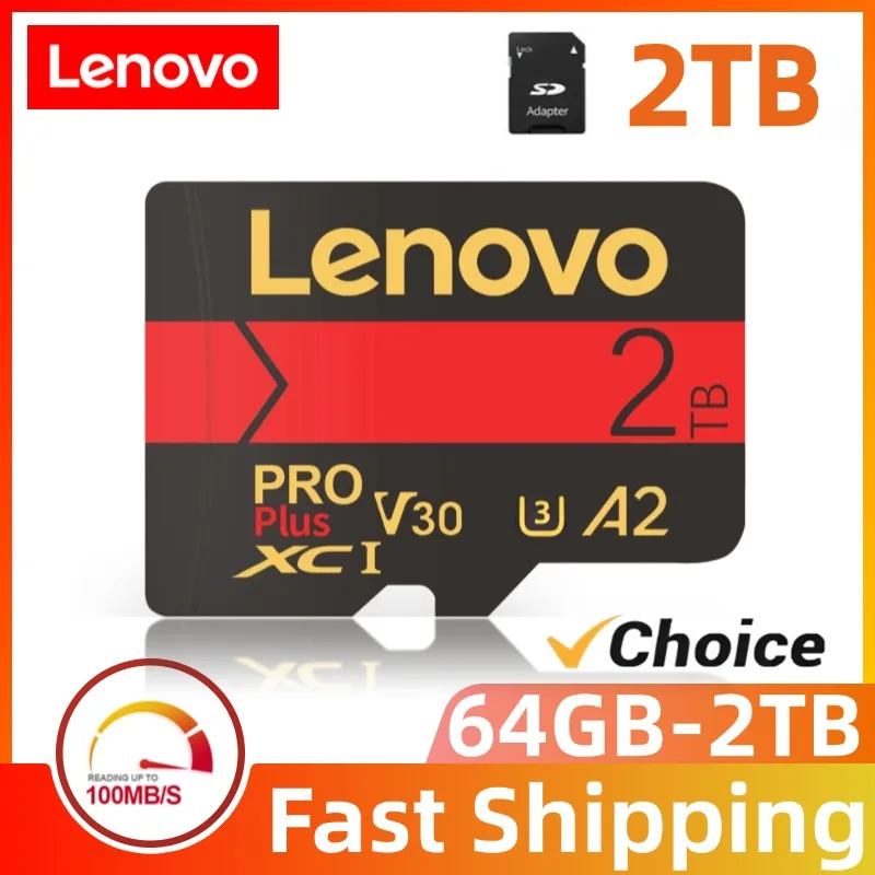 Lenovo 2TB 1TB Micro TF SD Card U3 V30 A2 High Speed Flash Memory Card 128GB SD Card 256GB 512GB For Nintendo Switch Games