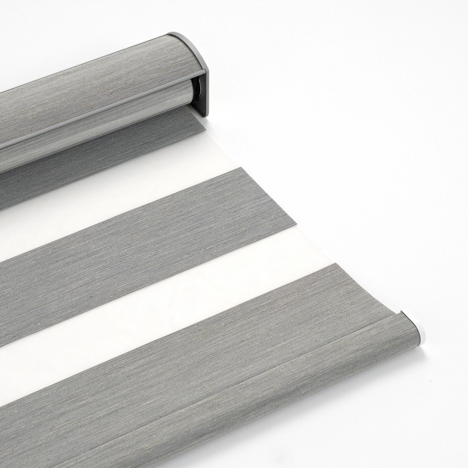 Motorized Blackout Horizontal Blinds With Custom Sizes-Modern Design Electric Operation Zebra Roller Shades