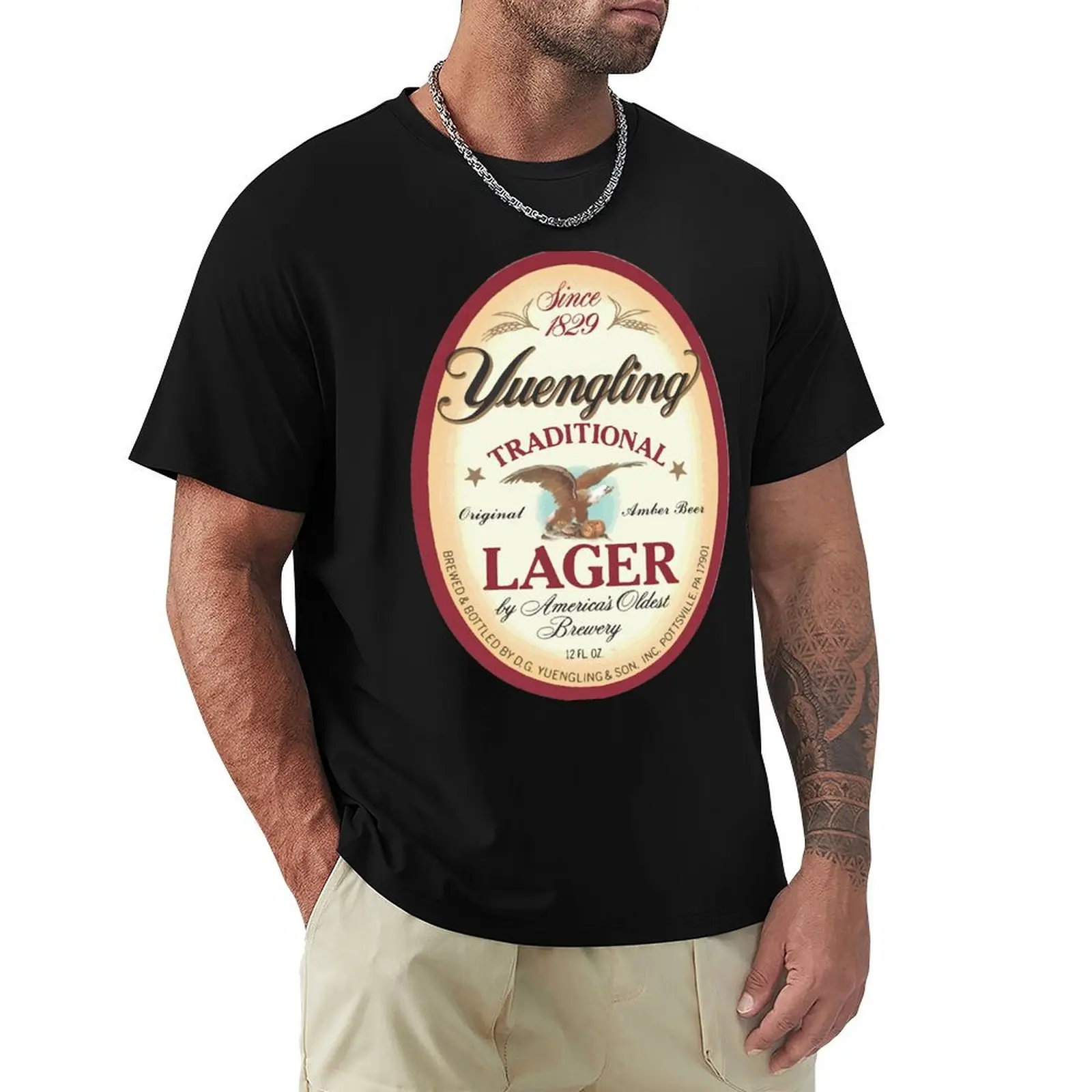 Official Merchandise yuengling lager T-Shirt t shirts for man pack cotton T-Shirt