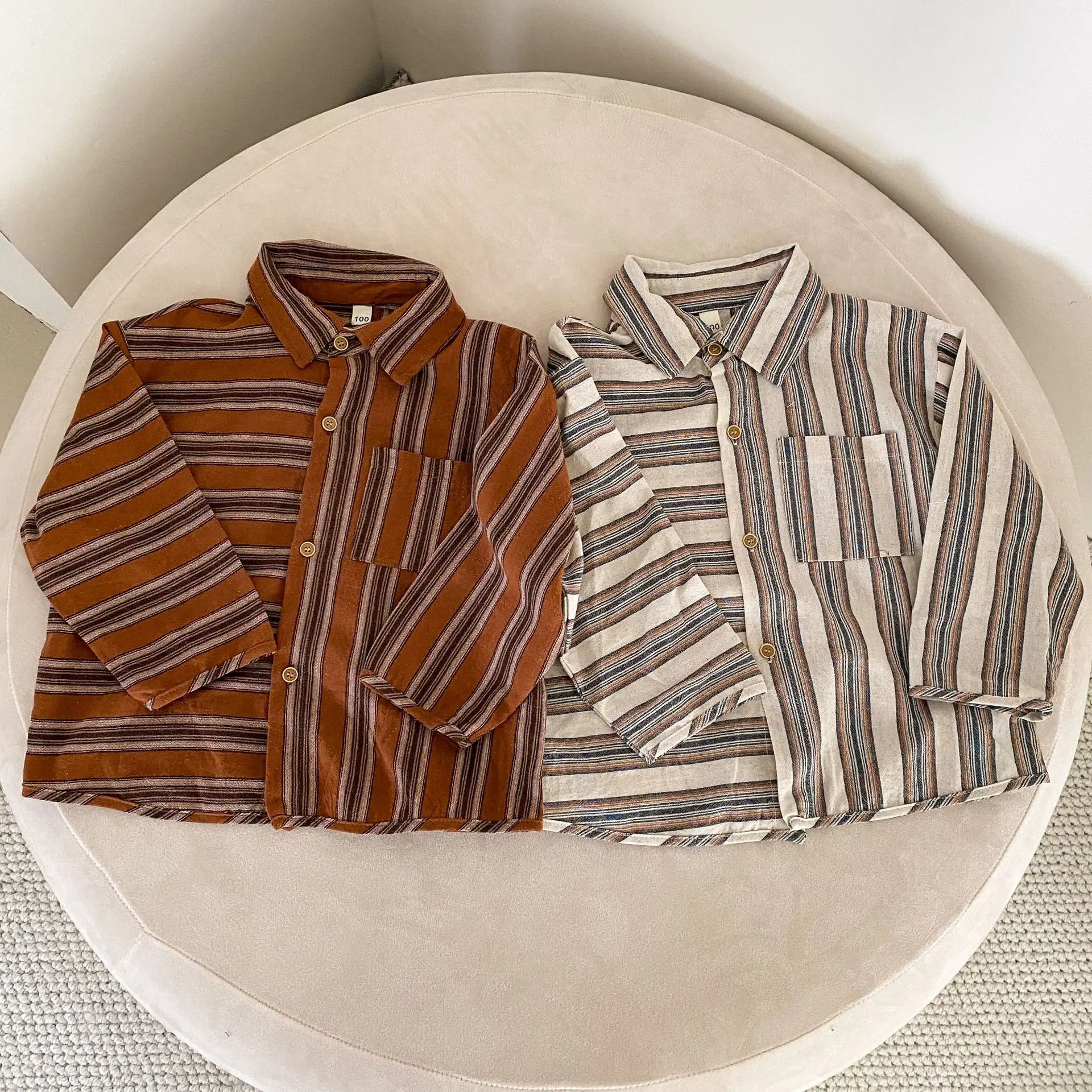 2025 ربيع الخريف 1 2 3 4 6 8 10 12 سنة الأطفال القطن الناعم بلون طويل الأكمام مدرسة أطفال طفلة الصبي بلوزة قميص #3