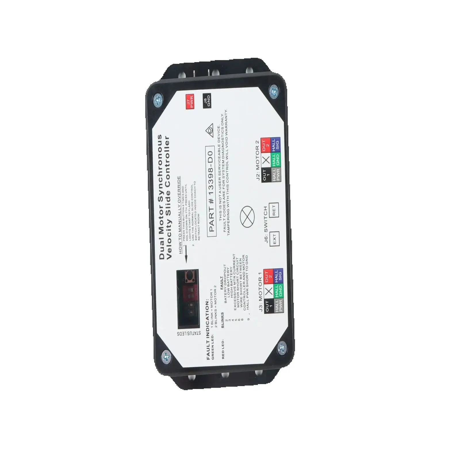 Dual Motor Synchronous Velocity Slide Controller 13398-D0 FOR Lippert RV In-Wall Slide-Out Motor Control