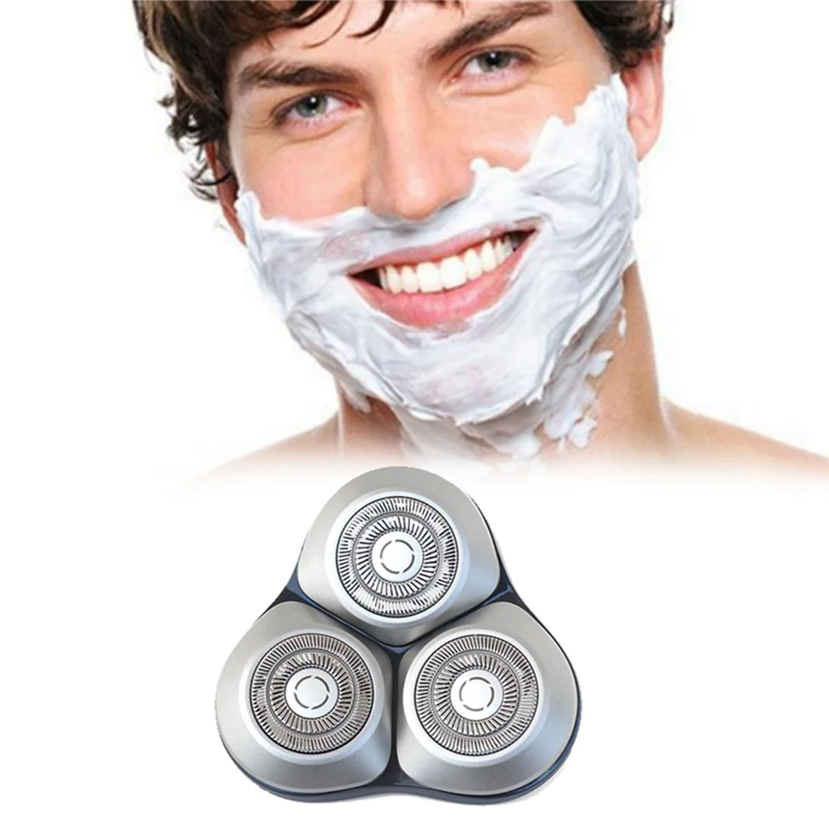 2X لـ S101 ماكينة حلاقة كهربائية تحل محل شفرة أداة تهذيب اللحية واستبدال حلاقة الشعر - أزرق + فضي - T33C