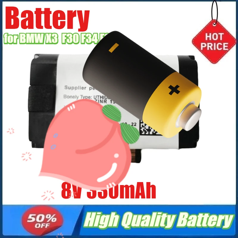

8V 330mAh 84102447710 SOS Battery for BMW X3 F30 F34 F25 GT 1' F20 F21 Battery