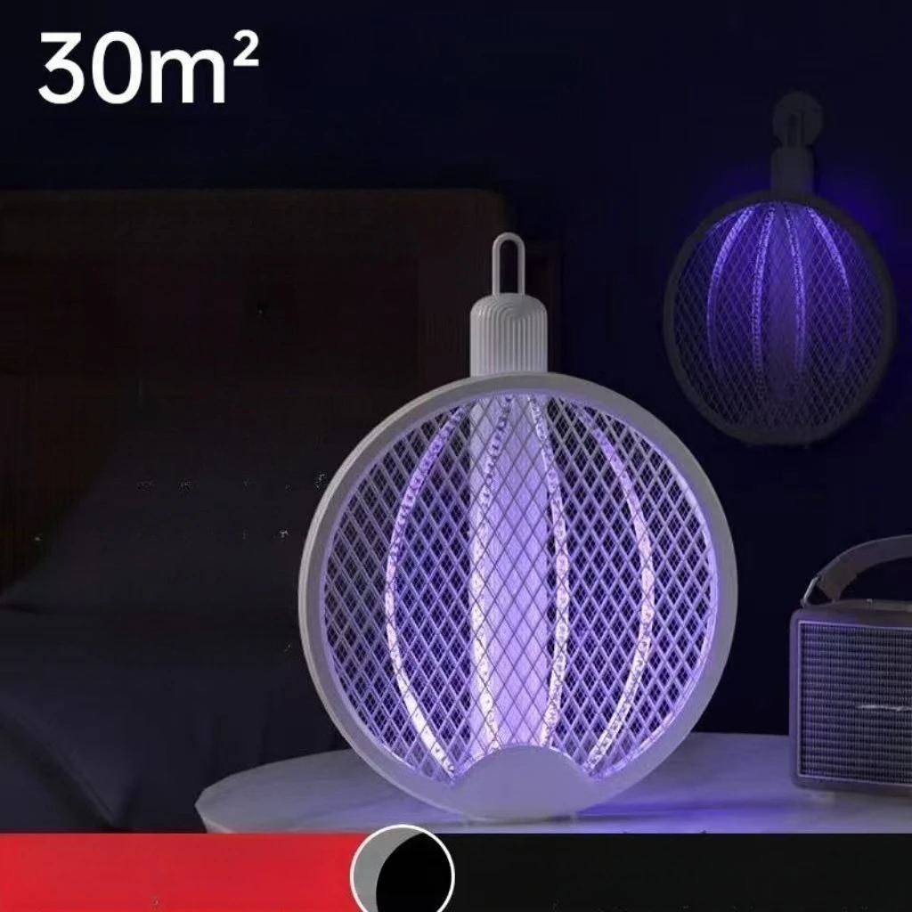 folding electric mosquito swatter Powerful handheld fly swatter, household mosquito-attracting usb mosquito killer lamp