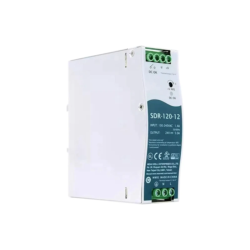 【Top Picks】SDR-120-12 Switching Power Supply 120W 12V 10A Single Output Industrial DIN RAIL With PFC Functi Power Supply