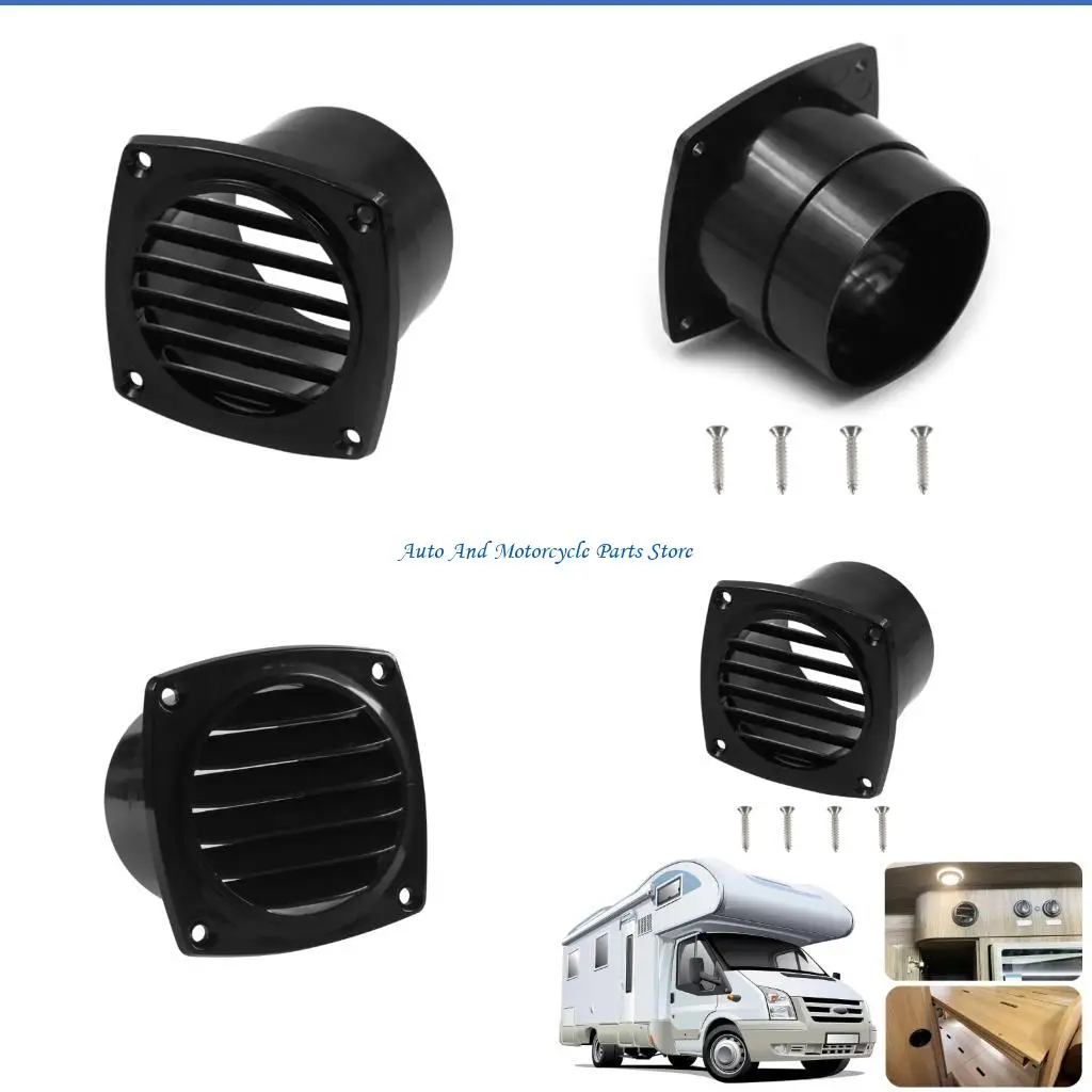 

P9FD Air Outlet Boat Vent Louvered Grille Hose Vent with Mounting Screws Universal Marine Replacement Air Hose Thru Vent