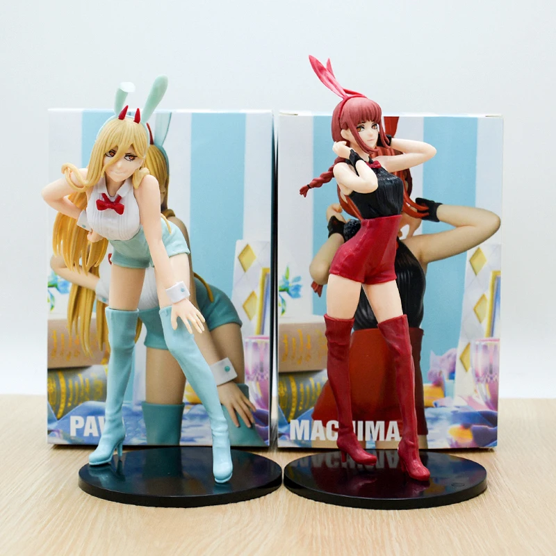 Chainsaw Man Power Bunny Girl Anime Figur Makima Actionfigur Hayakawa Aki/Higashiyama Kobeni/Denji/Reze Figur Modell Puppe Spielzeug