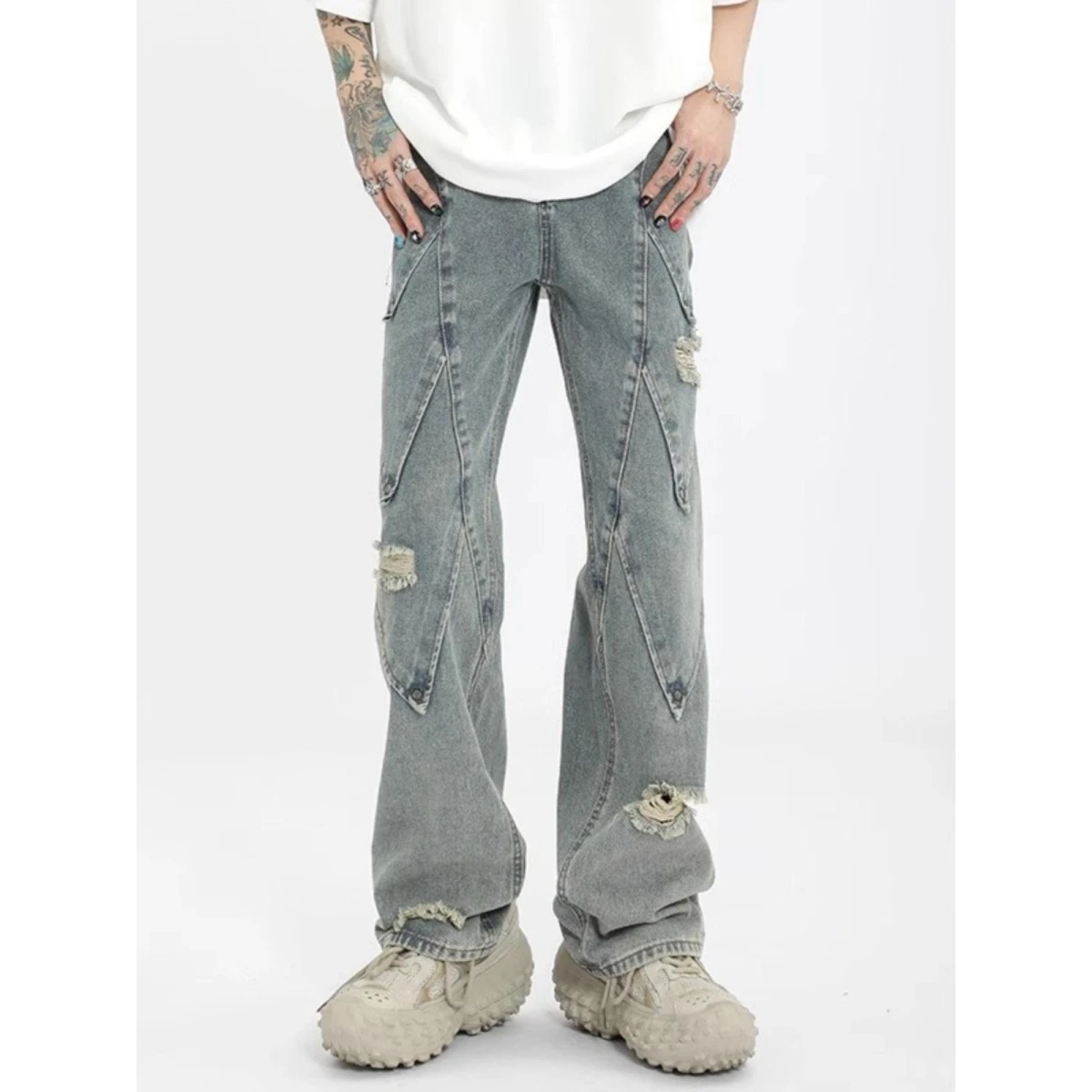 

Ретро-джинсы в американском стиле, прямые, свободные, длинные брюки, молодежные, модные, из смесового хлопка и полиэстера