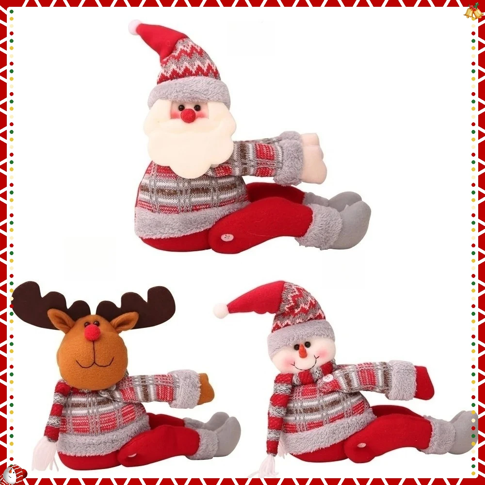 Christmas Curtain Buckle Santa Claus Sonwmen ELK Window Ornament Decor Supplies Merry Christmas Cartoon Doll Curtain Clips