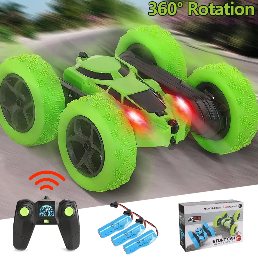 Rc Stunt Car Kids Double Sided Flip Remote Control Cars 2.4G High Speed 360° Rotation Drift Auto Toys Gifts for Boy Girl